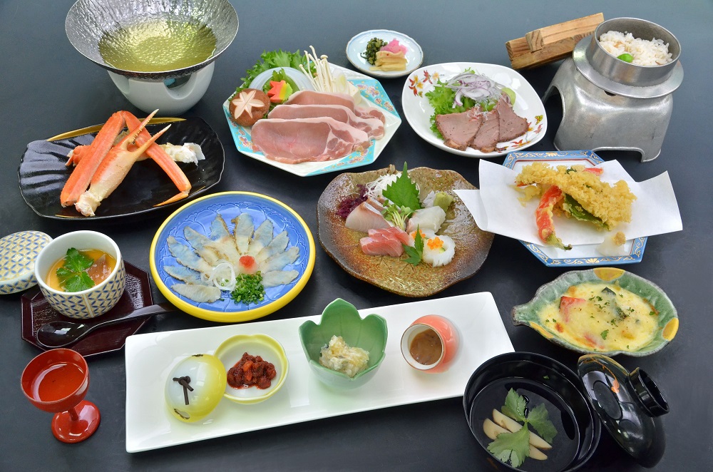 湯村温泉郷 御宿コトブキでの冬の味覚